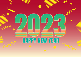 New Year 2023 Abstract Background 80s 90s Party
