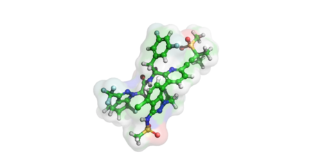 Sunlenca (lenacapavir) HIV-AIDS drug, 3D molecule