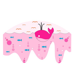 The Papercut Design for Pink Ocean Life