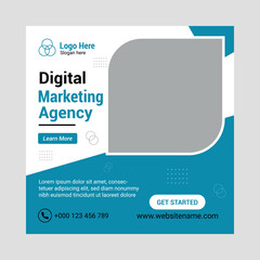 Digital agency corporate social media post design and Instagram post design template