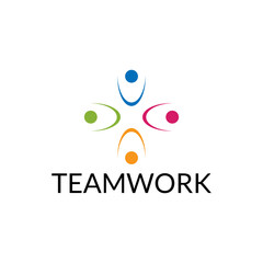 Teamwork and friendship concept. Vector icon or logo. Idea of ​​unity and collaboration, team. Business logo templates
