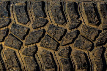 old car tire close up	