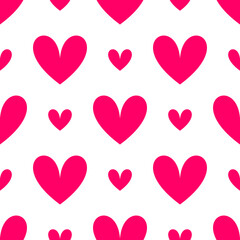 heart vector illustration seamless pattern suitable for banner background, web. on a valentines theme