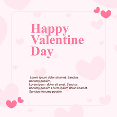 Fototapeta na wymiar Valentine greeting card background banner vector illustration