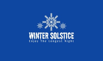 winter solstice celebration banner or flyer or illustration