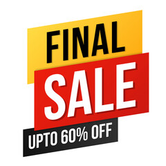 Sale banner template design, Final sale special offer. 
