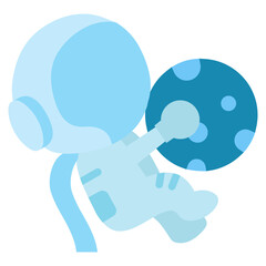 astronaut cartoon icon