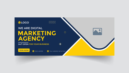 Digital marketing facebook cover, Instagram post, banner design template
