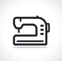 sewing machine line icon isolated