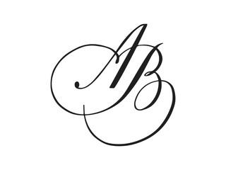 AB monogram logo | Wedding logo monogram| personal initial logo