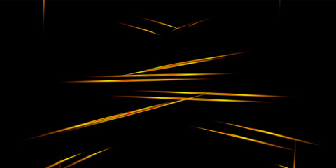 Futuristic black background with orange neon lines. Glowing vector banner design.