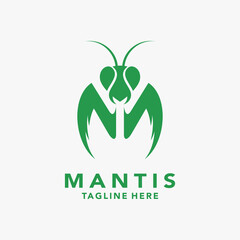 Mantis insect logo design