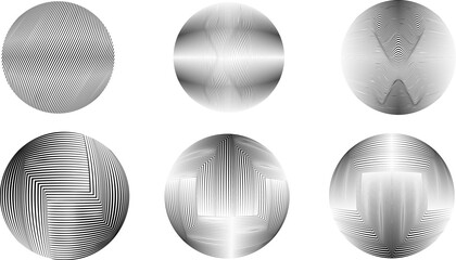 Fototapeta premium Set of spheres . Lines constructed transparent sphere .Vector .Technology sphere Logo . Design element for posters, social media, templates, flyers, brochures . Abstract trendy transparent circles