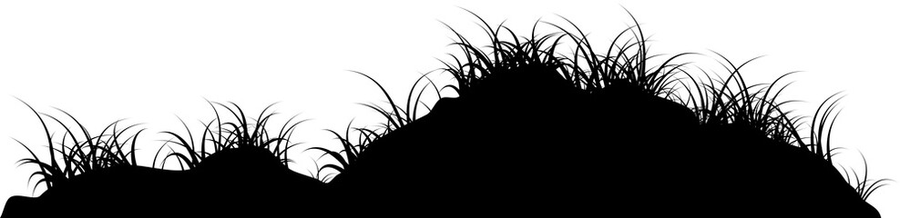 grass hill silhouette