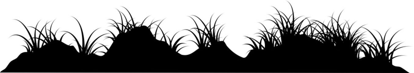 grass hill silhouette
