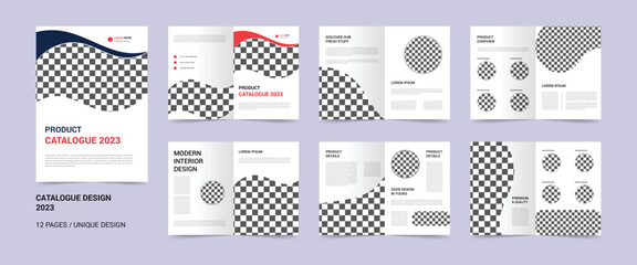 Modern product catalogue design template. Minimalist product brochure template design. Modern a4 product catalog design template.