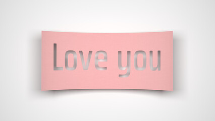 Paper note love you