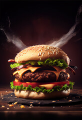 Burger Galore: A Mouthwatering Selection of Juicy Hamburgers with a Range of Toppings and Flavors