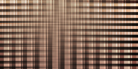 Seamless background of diagonal plaid pattern, vector illustration on brown background.