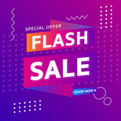 Flash Sale. Special offer Mega sale. Banner background vector illustration