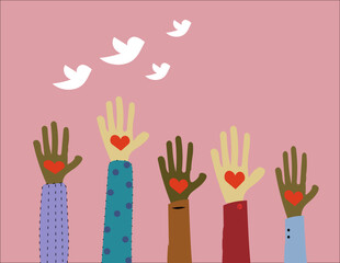 hands of the child - freedom 