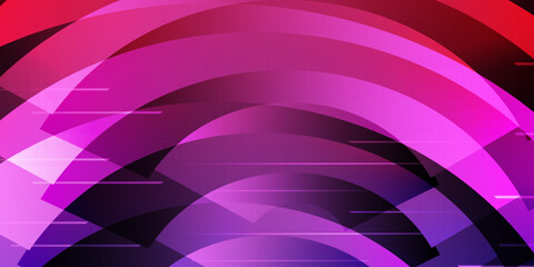 Purple to magenta abstract shape with colorful gradient background with geometric panel. Modern purple abstract background with lines.