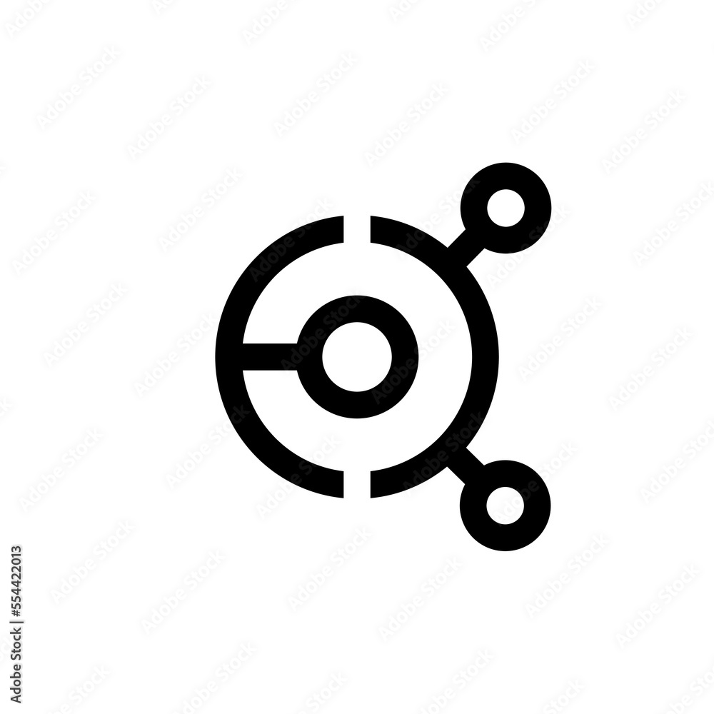 Poster information center. vector linear icon isolated on white background.