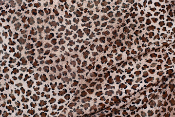 Leopard or cheetah print fabric, a popular fabric for making women's dresses, skirts
