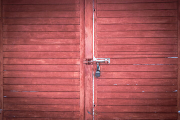 Old painted door. Wood texture.