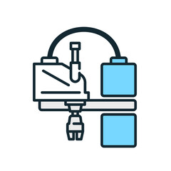 Simple illustration of a horizontally articulated robot. Industrial robot.