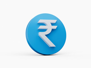 Obraz premium 3d Currency icon symbols sign Indian Rupee INR 3d illustration