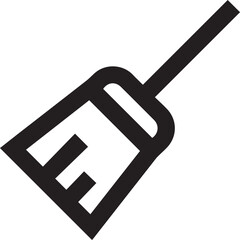 Broom outline icon. linear style sign for mobile concept and web design. Sweeping broom simple line vector icon. Symbol, logo illustration.