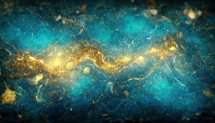 Abstract turquoise marble textured background. AI