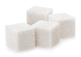 Sugar cubes, isolated on white background