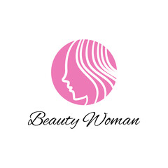 Beautiful woman template logo design for beauty business
