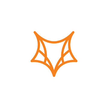 Fox Head Line Logo. Simple Fox Geometric