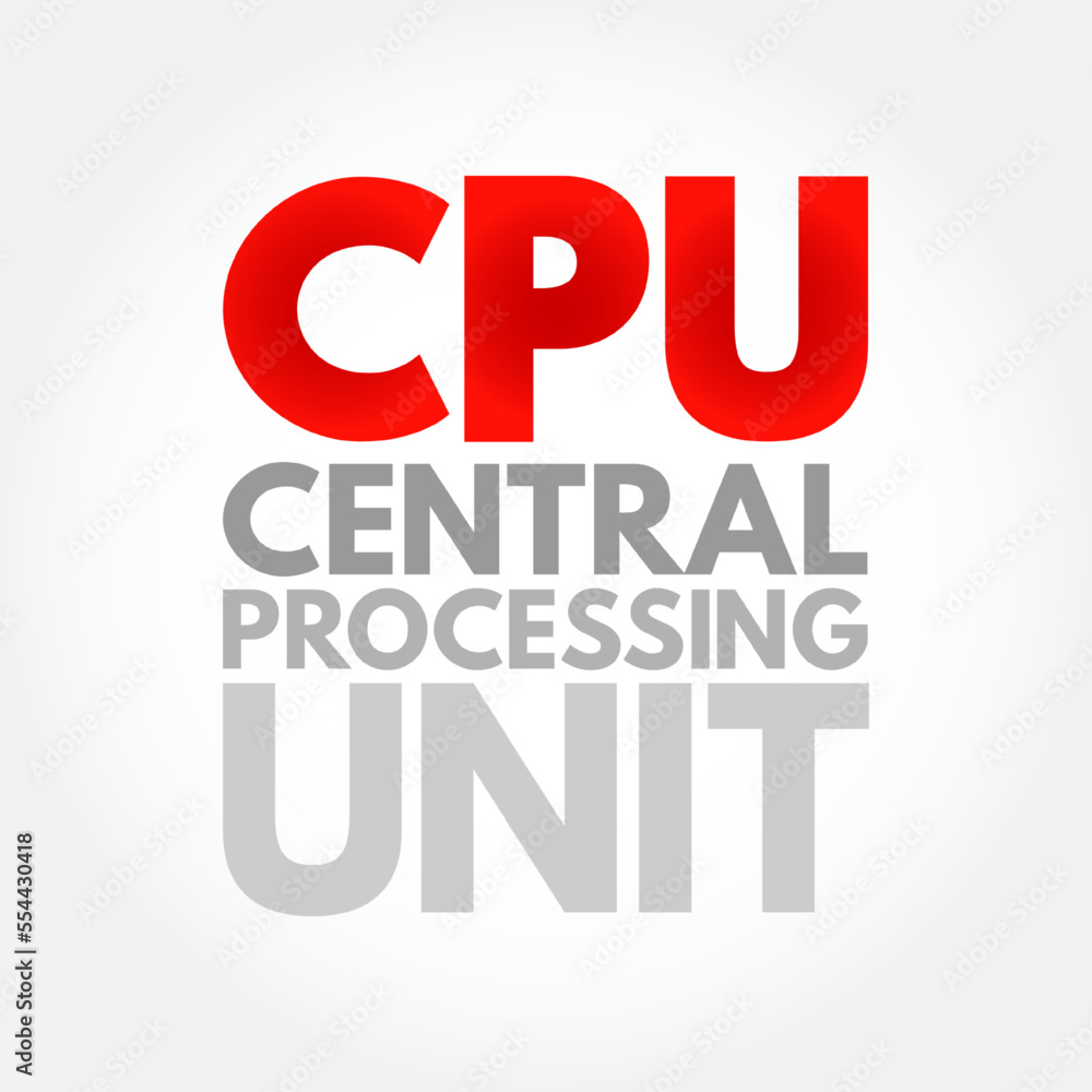 Poster cpu central processing unit - electronic circuitry that executes instructions comprising a computer 