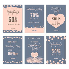 Valentine's day card, sale banner, poster, label, banner and other flyer templates.