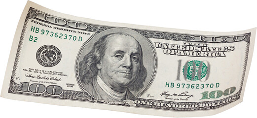 Dollar banknote isolated on white background. Ideal content for creating business concepts,...