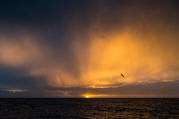 Sunrises in the Mediterranean Sea from the port of Aguilas