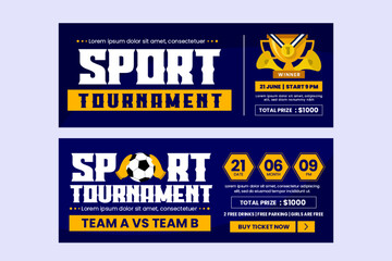 Football tournament sport event cover banner design template easy to customize