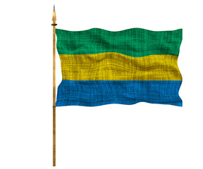 National flag of Gabon. Background  with flag  of Gabon