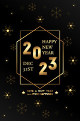 Happy New Year 2023 vector