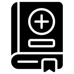 Obraz premium medical book glyph icon