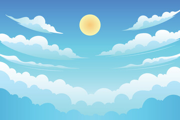 sky cloud background clouds vector sun illustration nature summer light blue weather day  cloudy design, cloudscape landscape sunny wallpaper