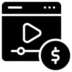 monetization glyph icon