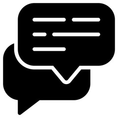 speech bubble glyph icon
