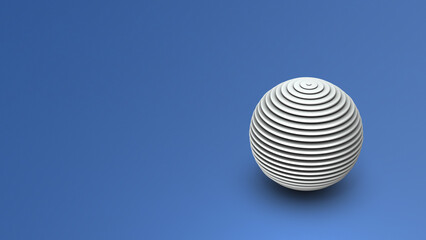 緯線でスライスされたボール。緯線でカットされた地球儀を表す抽象的なコンセプト。