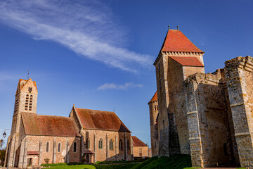 Fototapeta premium exteriors of castle of Blandy les tours, france