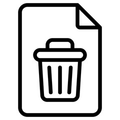 trash line icon